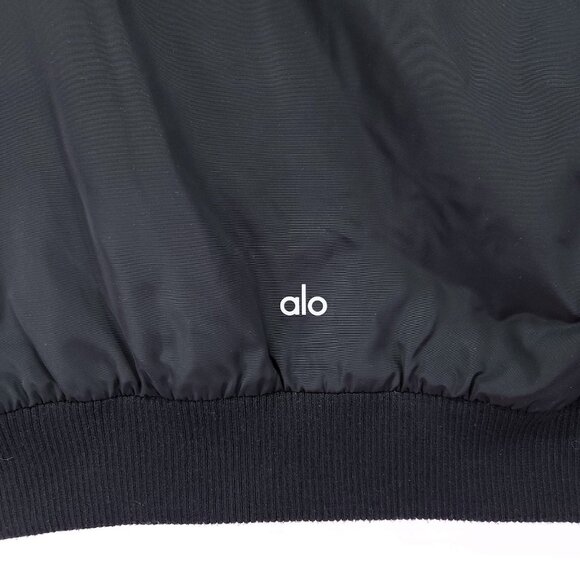 Alo Yoga Black In Motion Fleece-Lined Zip Cropped Vest Size Medium Women’s - Picture 8 of 10